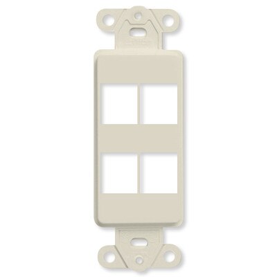 Leviton QuickPort Decora Insert, 4-Port, Light Almond